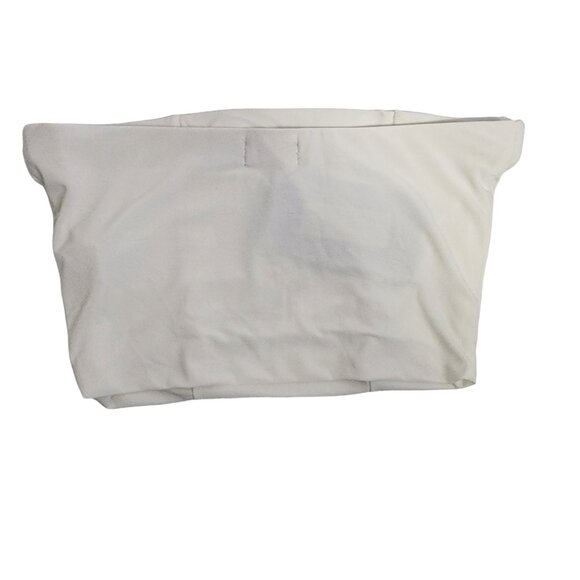 NWT PrettyLittleThing Helsa‎ Cream Slinky Bandeau Crop Top Women's Size 4 NEW - Picture 9 of 13